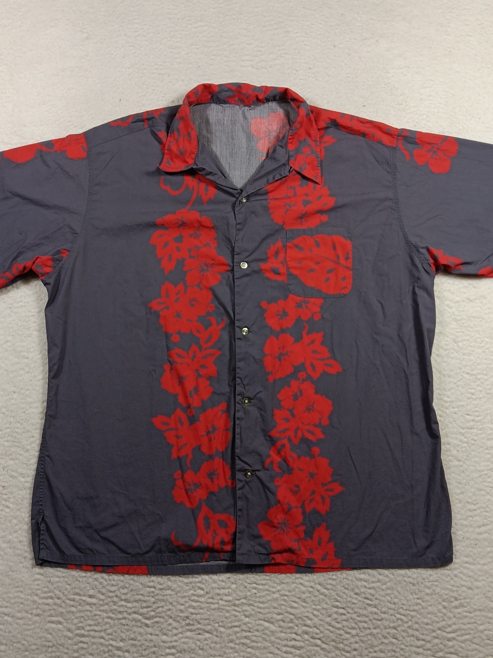 Vintage Polo Jeans Co Camp Shirt Mens XL Floral Loop Collar Aloha Hawaiian